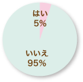 はい/いいえのパーセンテージ（グラフ）